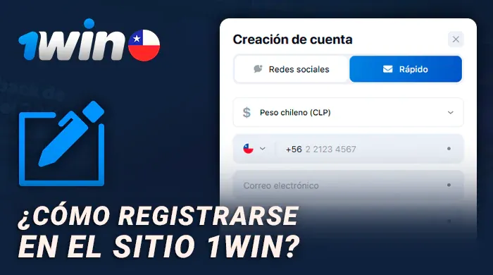 Pantalla de cuenta de 1win con la divisa en pesos chilenos